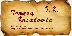 Tamara Kasalović vizit kartica